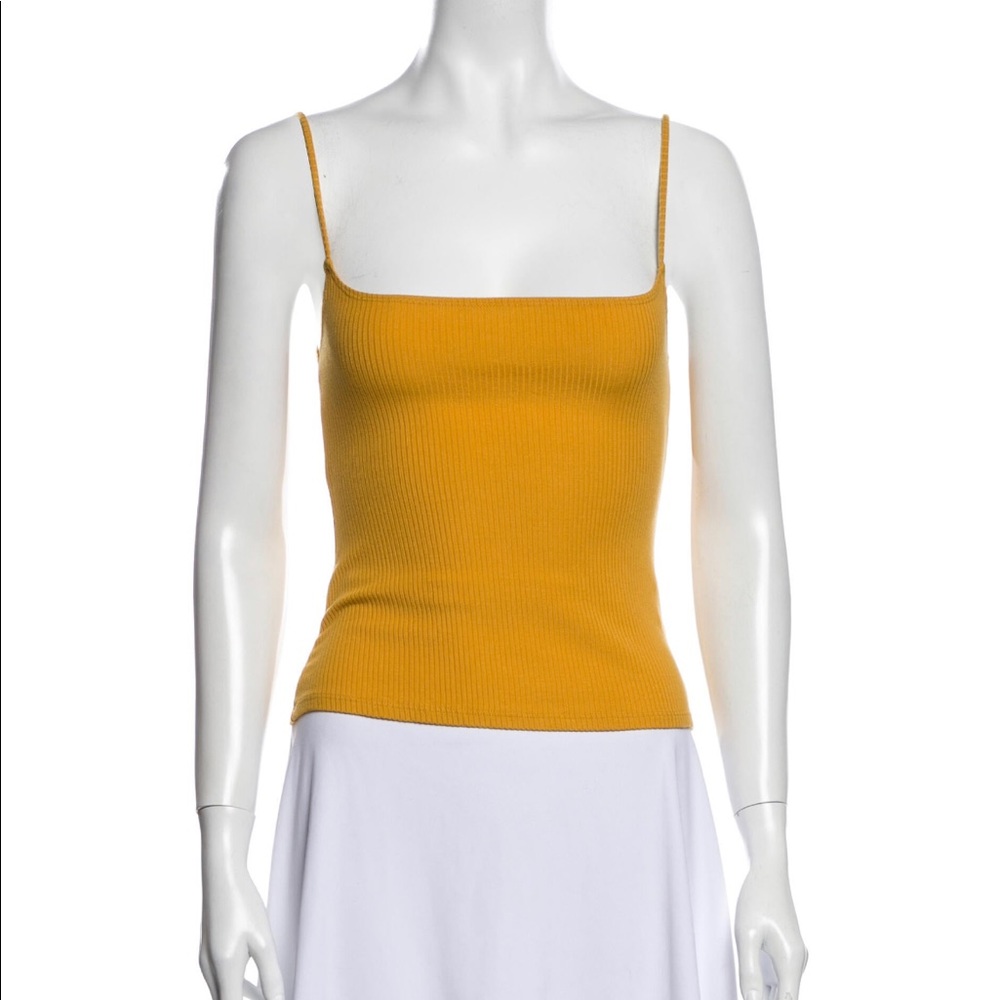*SOLD* Reformation Cropped Tank Top in Yellow - S